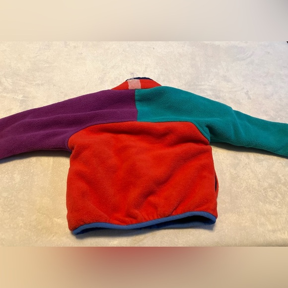 Patagonia Reversible Multicolor Fleece Jacket - Red, Purple, Teal & Blue - Picture 3 of 6